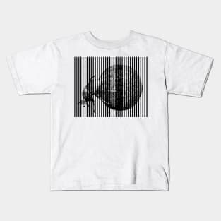 Dung Beetle with Dung Ball Anamorphic Pop Art Kids T-Shirt